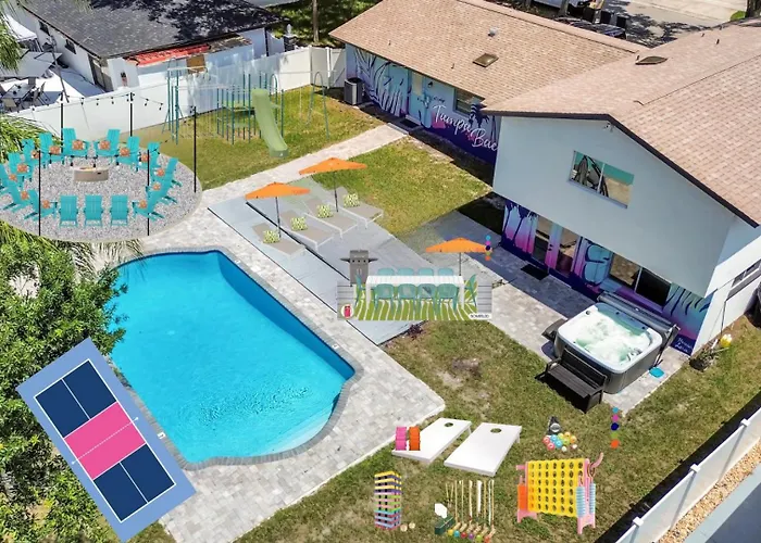 Heated Pool-Hottub-Selfie Wall-Game Room-Playset